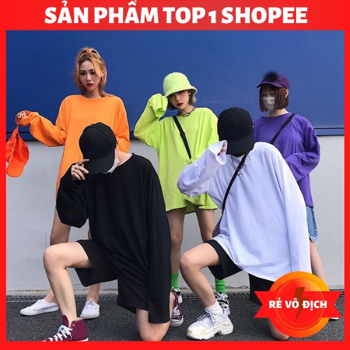 [𝐅𝐑𝐄𝐄𝐒𝐇𝐈𝐏 𝐓𝐔̛̀ 𝟐𝟎𝐊] ÁO THUN DÀI TAY MÀU PHONG CÁCH HÀN QUỐC  - TAY XUÔNG - UNISEX SIÊU NGẦU | WebRaoVat - webraovat.net.vn