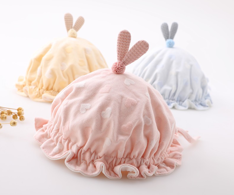 Mũ cotton Thu Đông Dễ Thương Cho Bé Gái 0-3 - 6 Tháng Tuổi