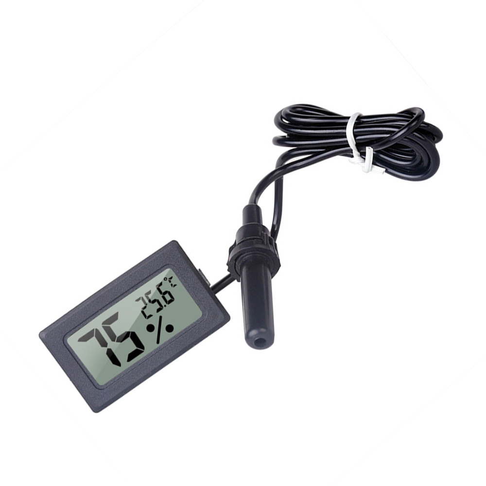 Máy đo độ ẩm kỹ thuật số mini DIYMORE fy-12 màu đen dây đai dài 1m