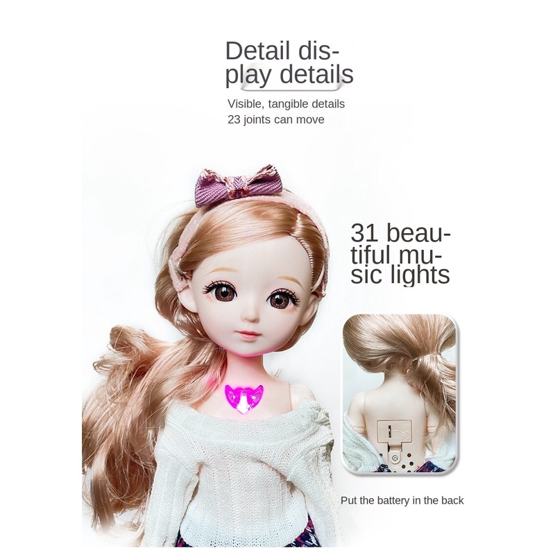 Búp bê công chúa đồ chơi nhựa mắt đẹp 30cm tỷ lệ 1/6 phong cách lolita làm quà tặng sinh nhật tập trang điểm cho bé gái