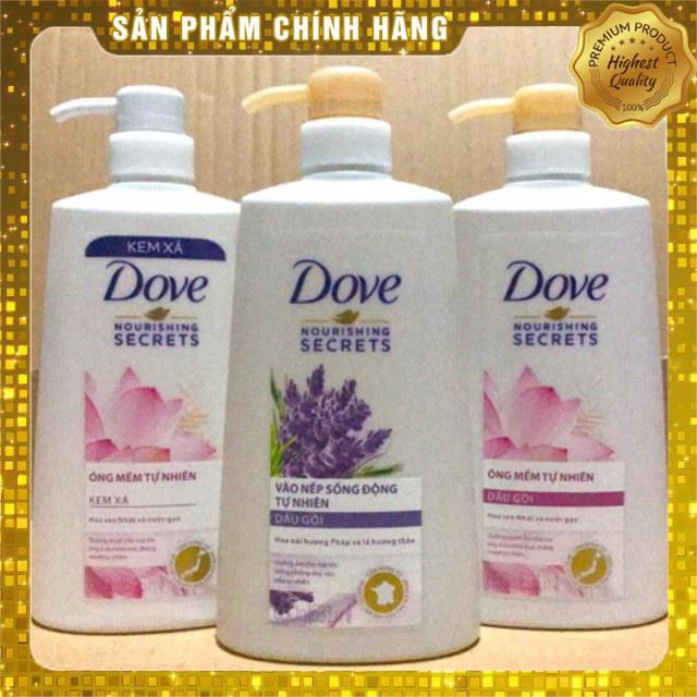 Dầu Gội Xả Dove Oải Hương/ Hoa Sen 650g/620g