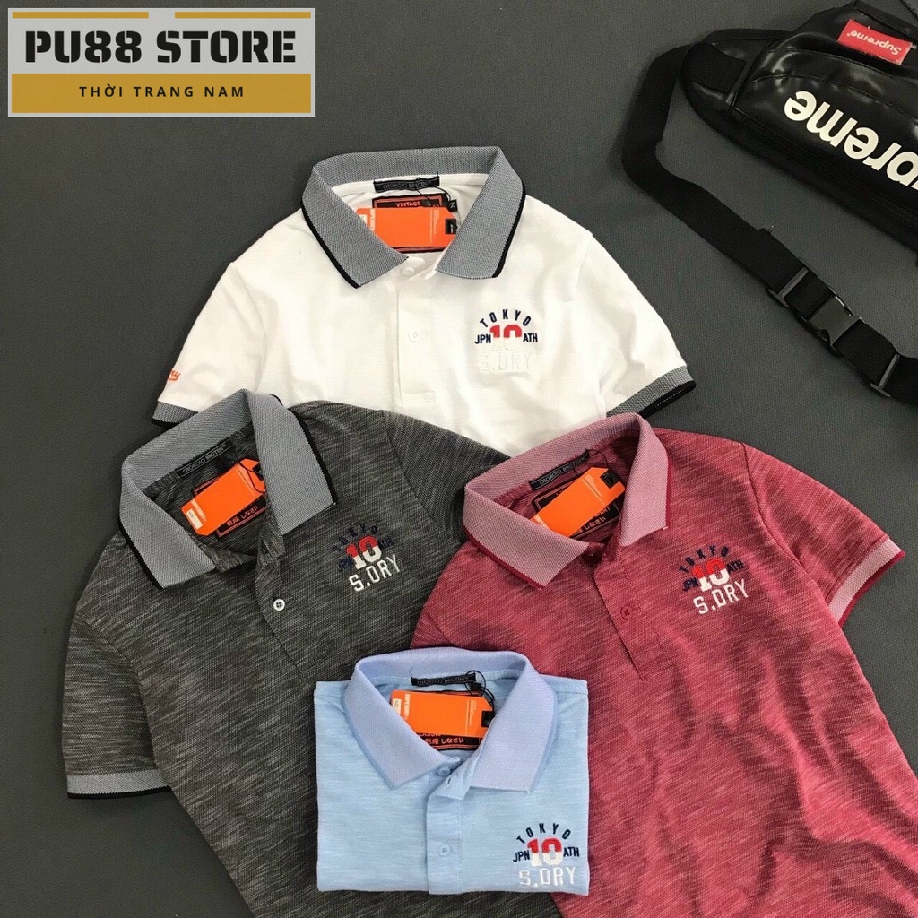  Áo thun polo nam cao cấp PL64DM áo phông nam cổ bẻ trẻ trung thời trang chất mát co giãn | BigBuy360 - bigbuy360.vn