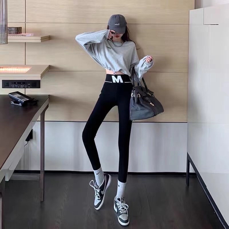 Quần Legging Chữ M Lưng Cao Tôn Dáng
