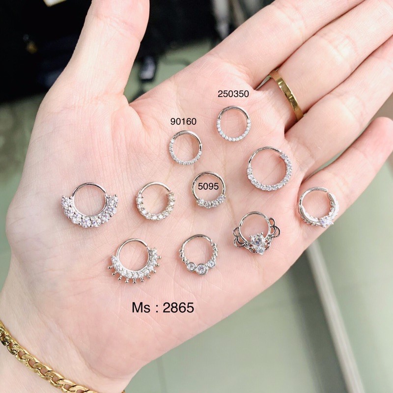 khuyên bật khất / nạm đá thời trang