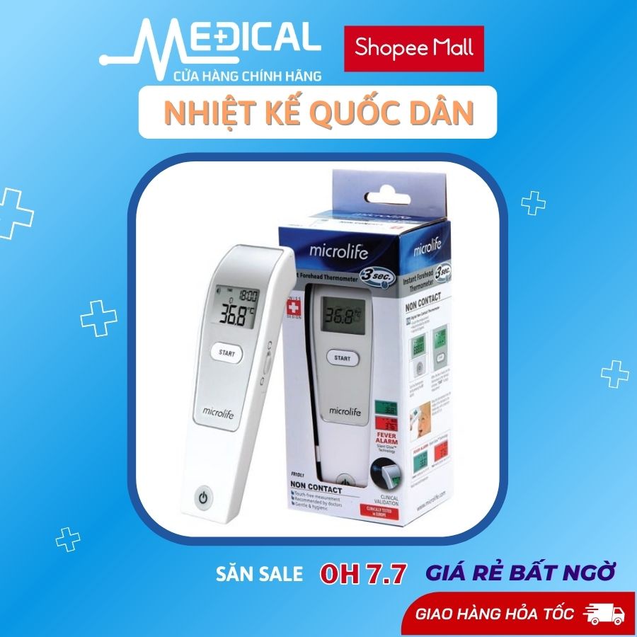 Nhiệt kế hồng ngoại đo trán Microlife FR1MF1 đo cho kết quả 1s - MEDICAL