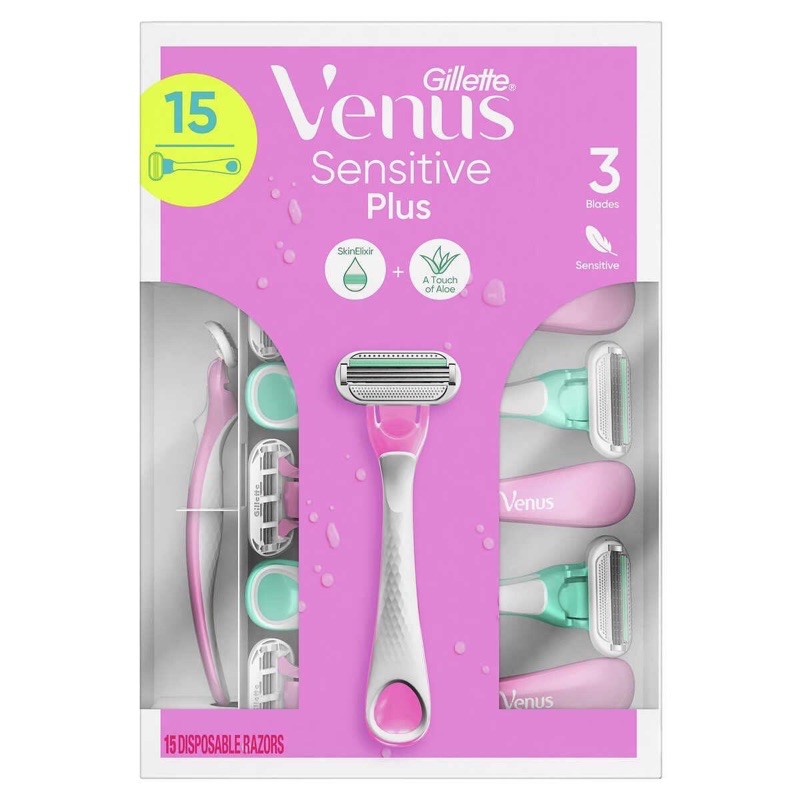 [BILL MỸ] DAO CẠO GILLETTE VENUS SENSITIVE có rãnh bôi trơn Nha Đam CỦA MỸ