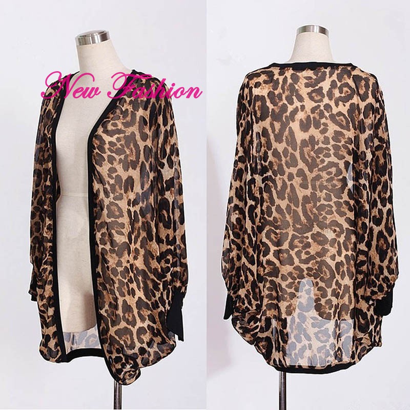 Áo nữ tay dài họa tiết da báo thời trang quyến rũ | BigBuy360 - bigbuy360.vn