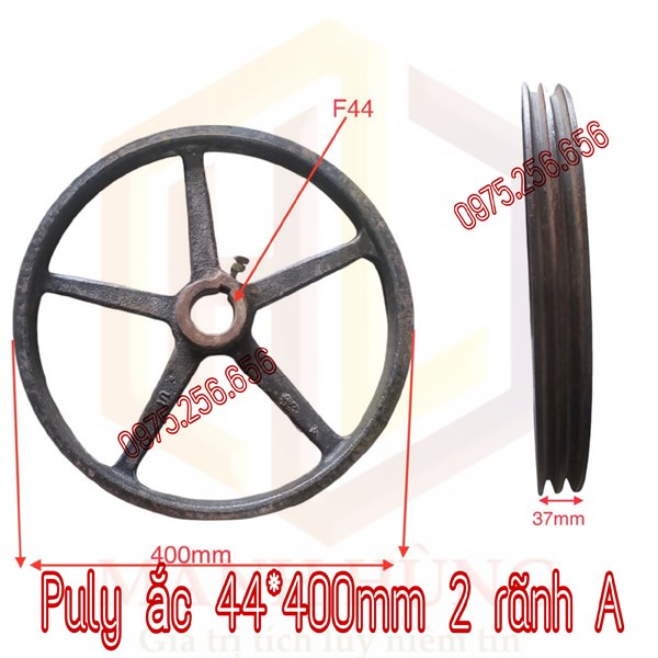 Puly ắc 44*400mm 2 rãnh A