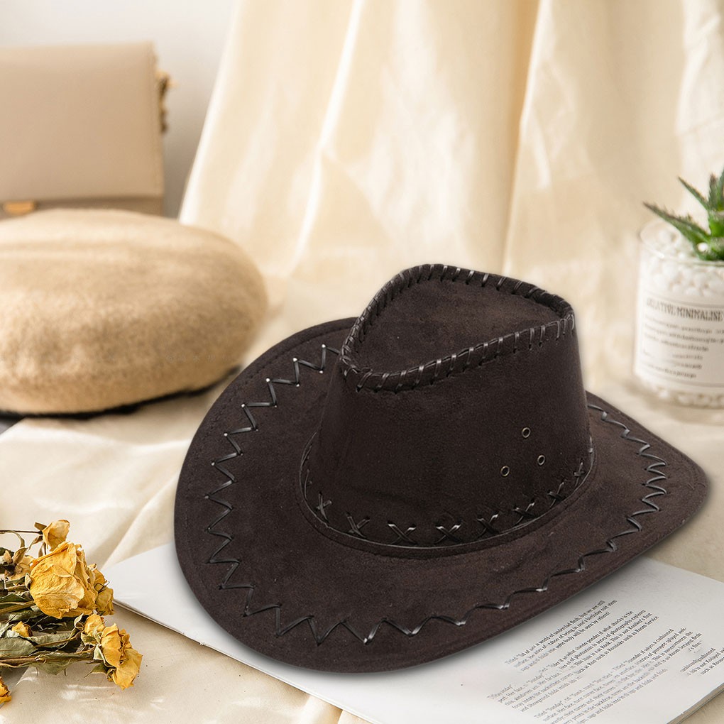 Mũ cao bồi phương tây vành rộng cổ điển thời trang xuân hè dành cho bé trai và bé gái nhảy điệu jazz