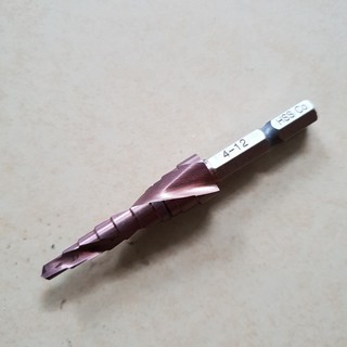 Mũi khoan bước tháp HSS M35 cỡ 4 - 12mm inox ,sắt ,dùng cho khoan pin