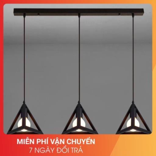 Bộ đèn thả khối tam giác TG100 - kèm bóng LED và đế ốp trần