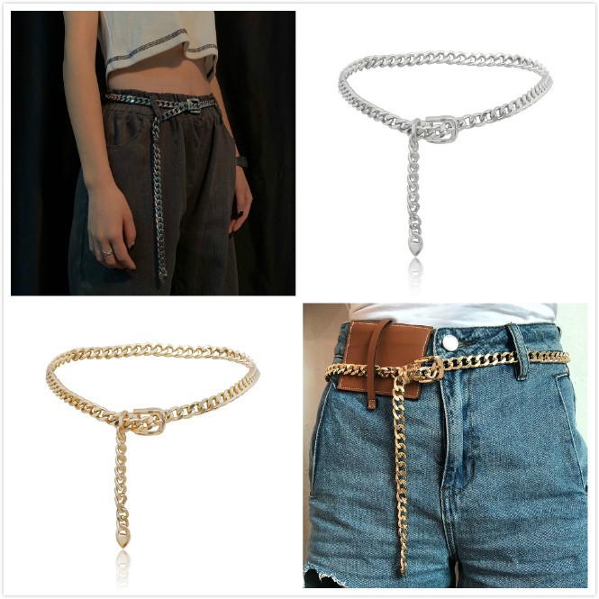 Thắt Lưng Dây Xích Kim Loại Phong Cách Hàn Quốc Cho Nữ thắt lưng nữ dây xích dây thắt lưng kim loại