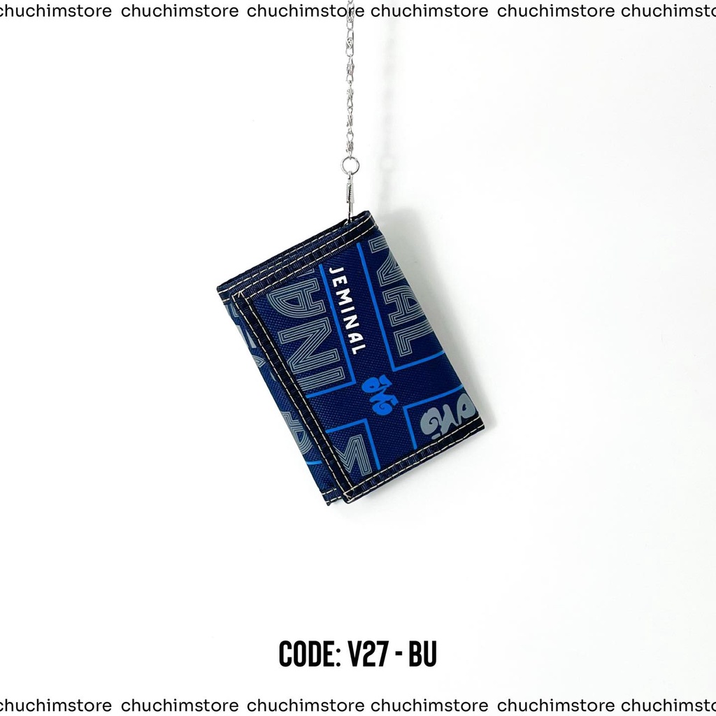 Ví vải gập in logo JEMINAL phong cách hiphop (V27)