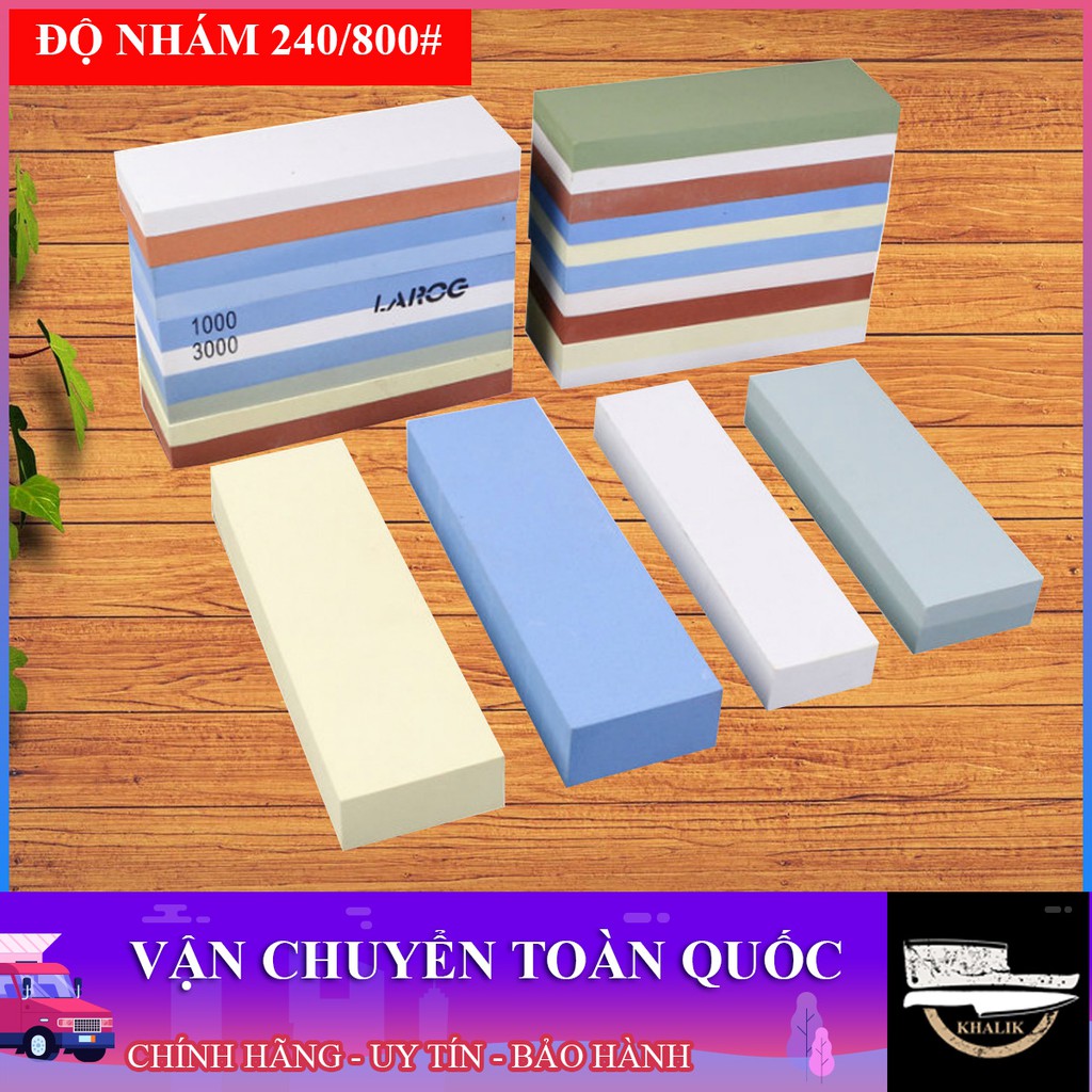 Đá mài dao hai mặt cao cấp KHALIK - Độ nhám 240/800