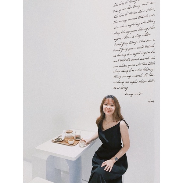 Đầm lụa 2 lớp hở lưng Ceci sexy