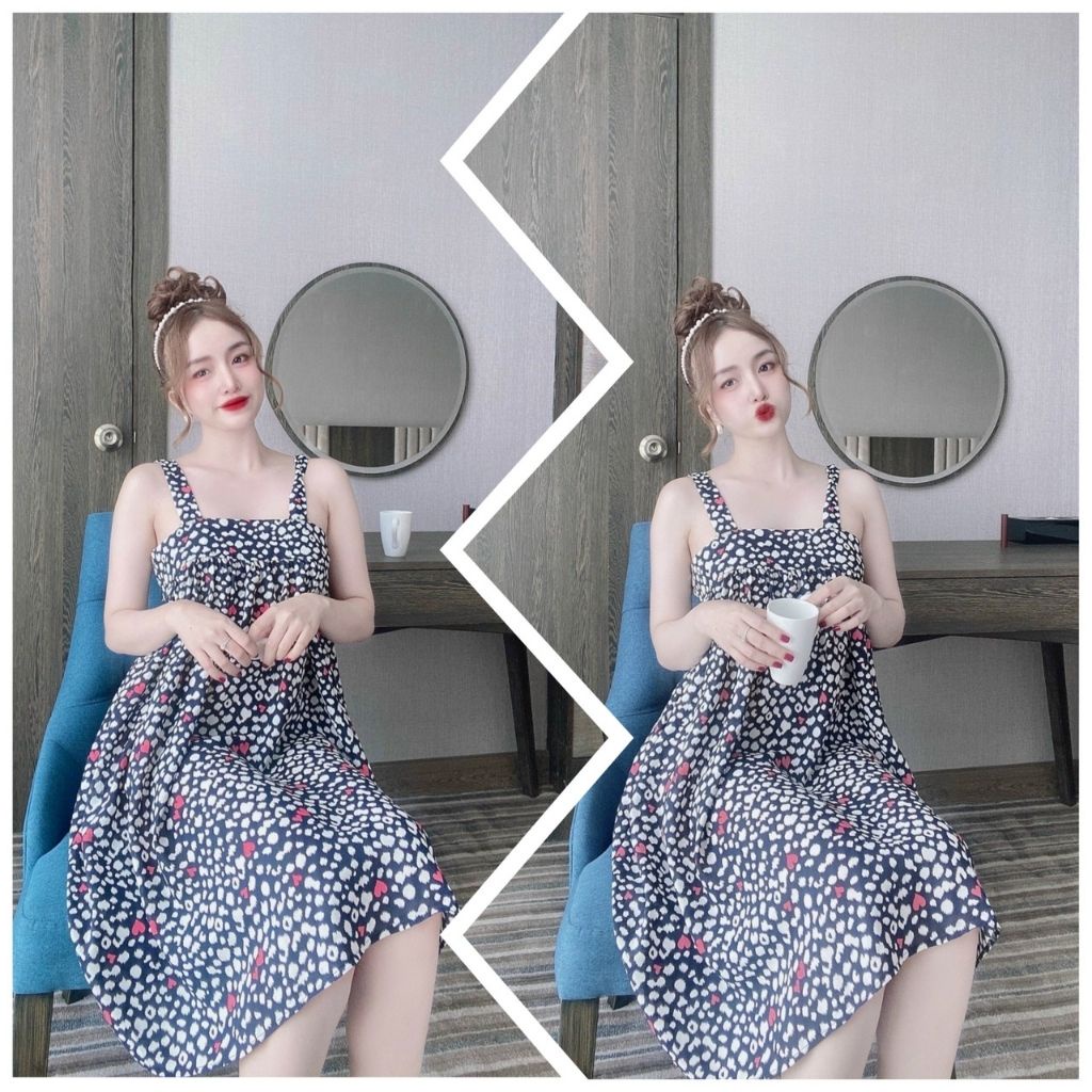 Váy ngủ sexy BIGSIZE ❣️FREE SHIP❣️ Đầm ngủ sexy lụa Mango Chất Siêu Mát Dáng Siêu Xinh &lt;75kg