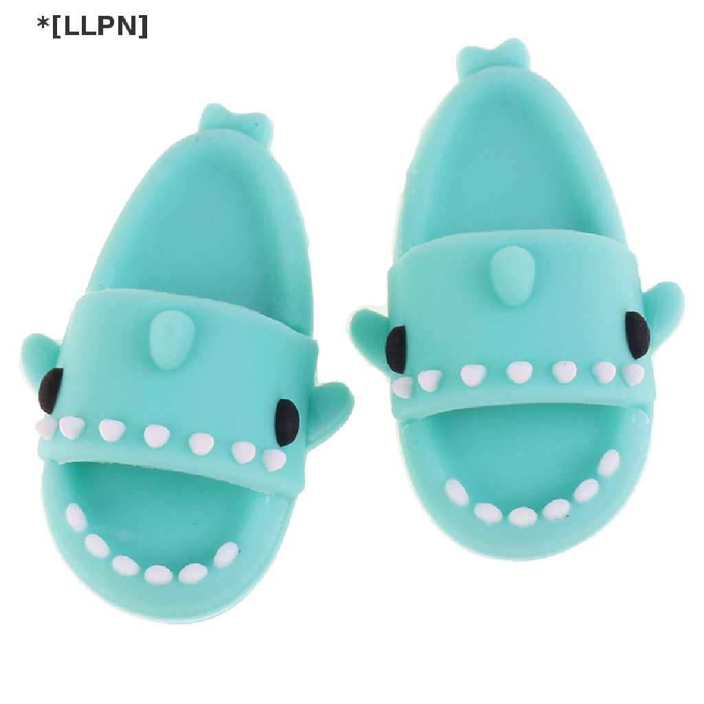 1 Đôi Giày Hình Cá Mập Dễ Thương Cho Búp Bê Ob11 1 / 12