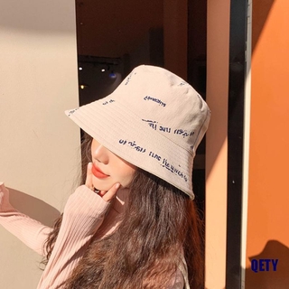 Nón Bucket Hoạ Tiết Chữ In Phong Cách Harajuku