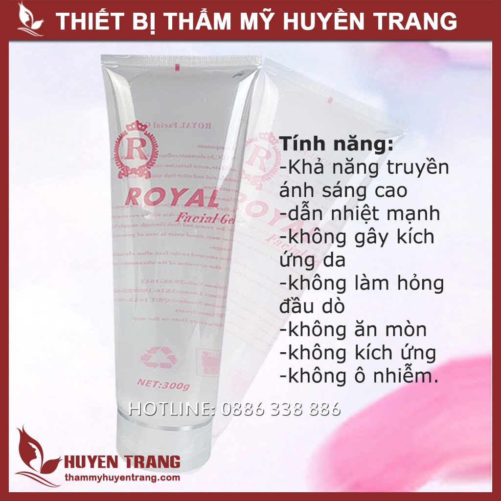 Gel Triệt Lông Lạnh Royal, Gel Dùng Cho Máy Triệt Lông, Hifu, Nâng Cơ, RF Trẻ Hóa Da... Thẩm Mỹ Huyền Trang