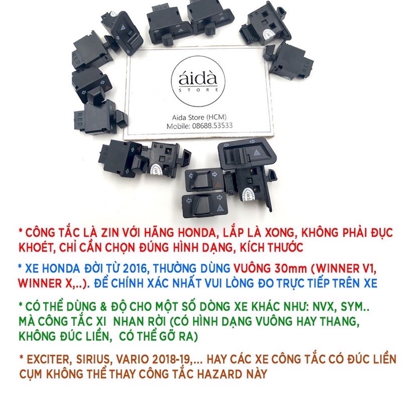 Công Tắc Si Nhan Tích Hợp Hazard Nháy 4 Bóng Si Nhan