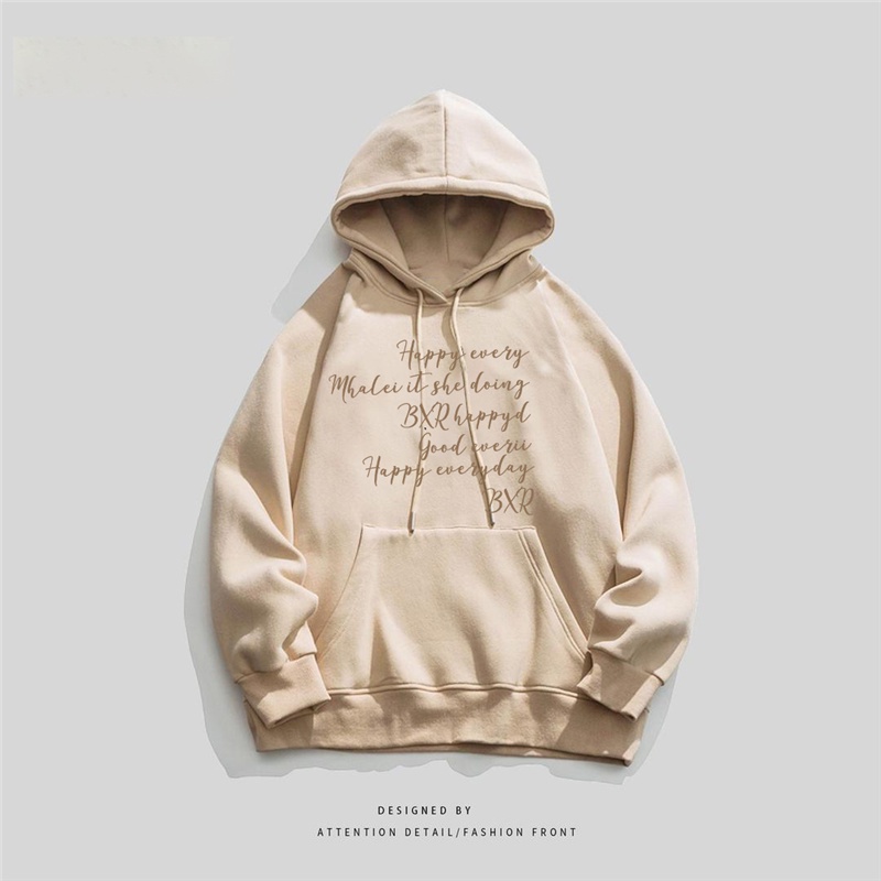 NRVP Áo Khoác Hoodie Tay Dài Dáng Rộng In Họa Tiết Phong Cách Hàn Quốc Dành Cho Nam Nữ