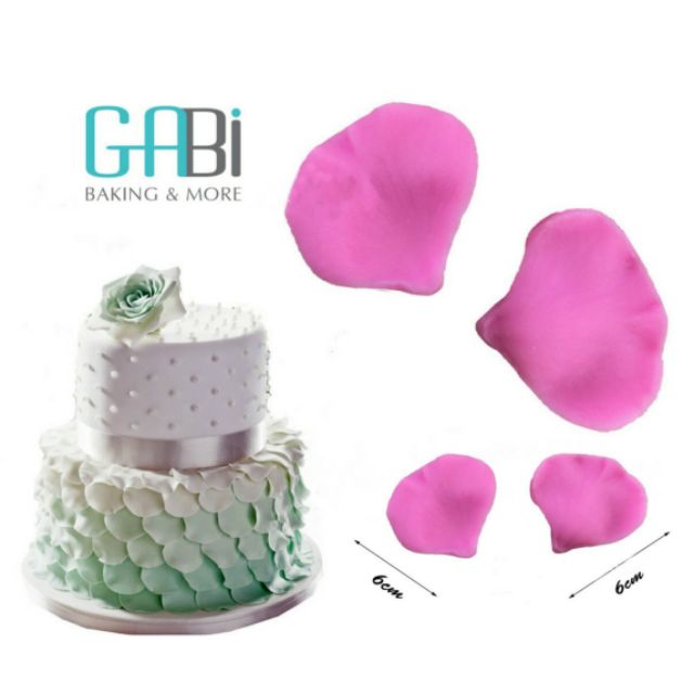 Khuôn silicon fondant cánh hoa hồng