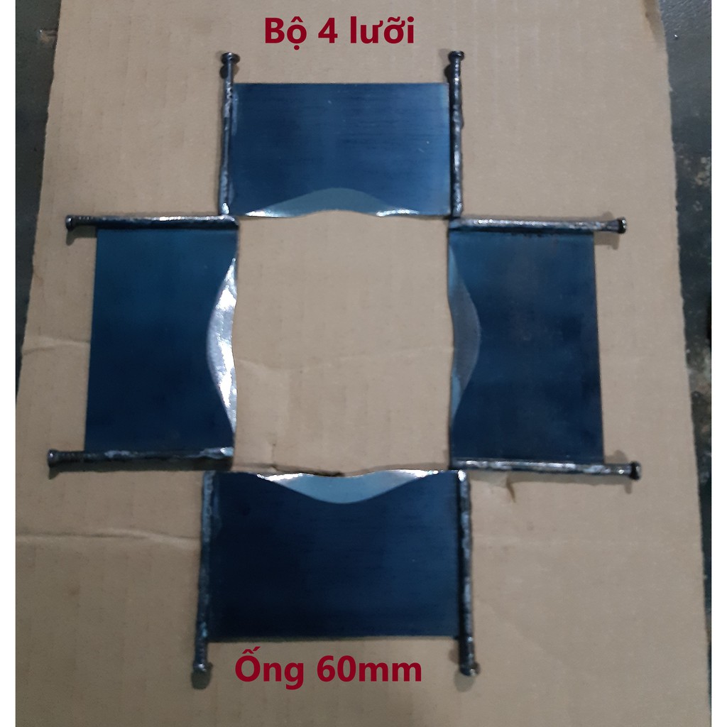 Bộ 4 lưỡi dao cạo mía ống 60 mm