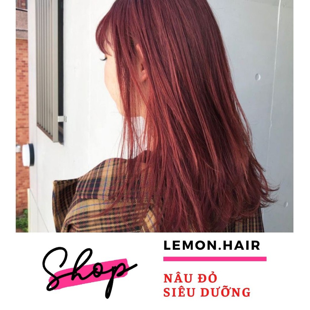 thuốc nhuộm tóc nâu đỏ + tặng kèm trợ dưỡng - lemon.hair