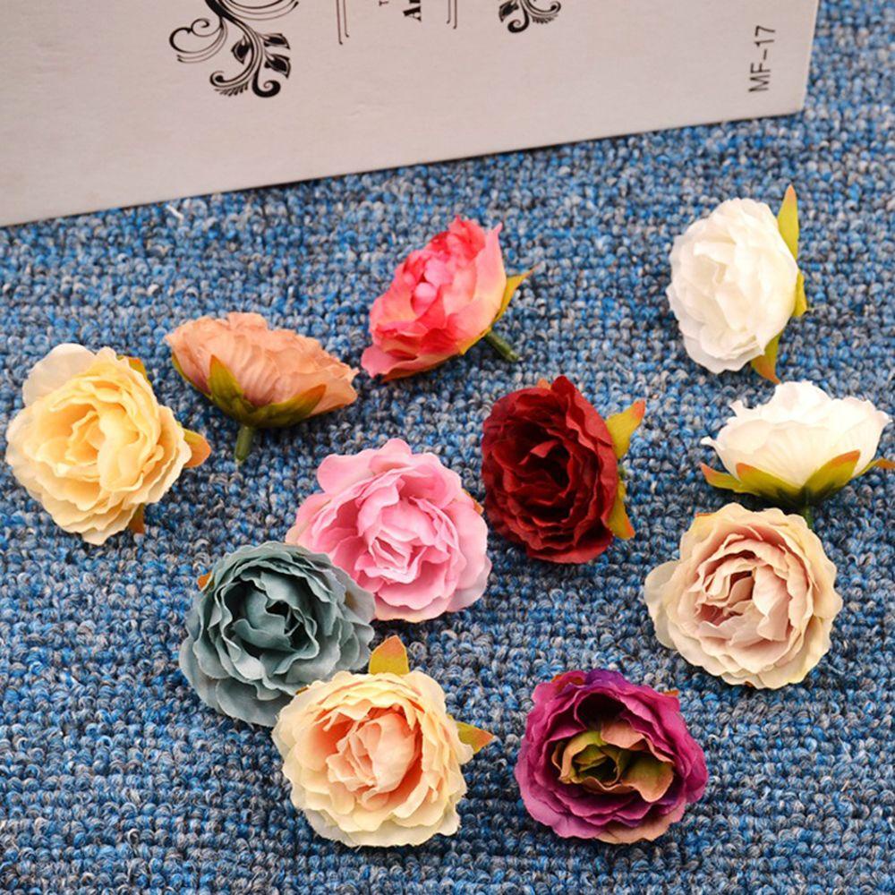 Bộ 10 Bông Hoa Mẫu Đơn Giả Bằng Lụa 3.5cm