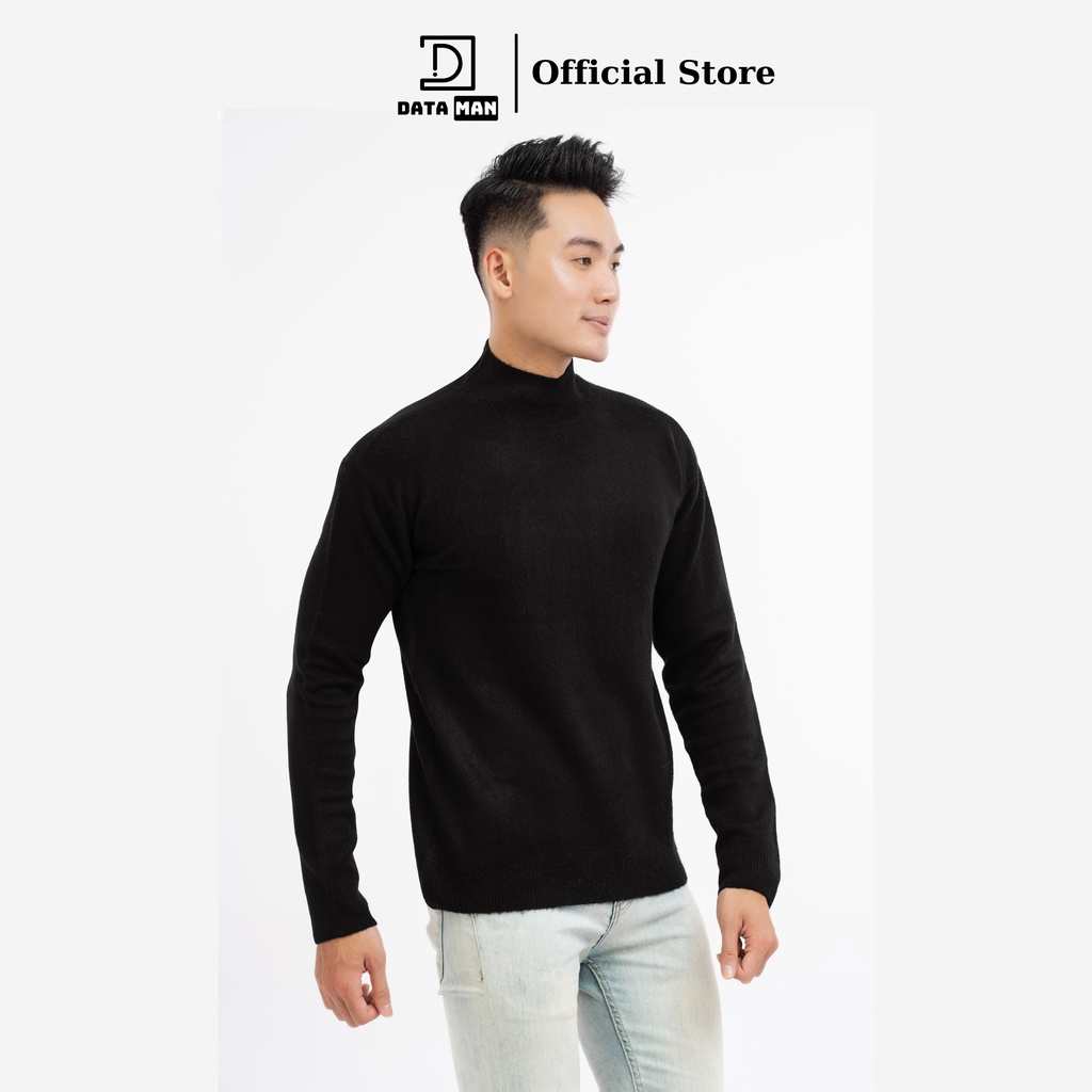 Áo len cổ lửng nam DATAMAN, chất liệu mohair mỏng nhẹ mềm mịn - DT34