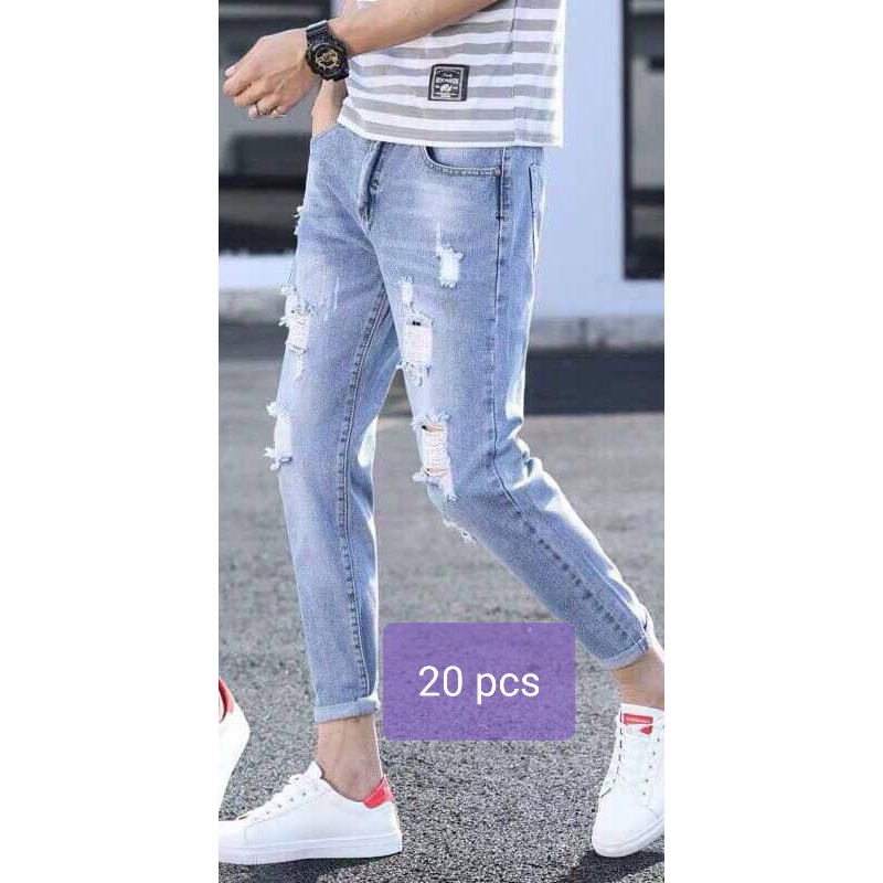 Quần Jean Nam Chất Bò XuMon Rách Xước Mạnh Năng Động Hàng Đầu Hàng Chuẩn Shop Hàng Sỉ Giá Xưởng Thời Trang DRAU STORE | BigBuy360 - bigbuy360.vn