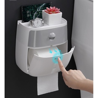 Hộp đựng giấy vệ sinh Ecoco E1804 2 tầng đa năng chống ướt giấy thông minh