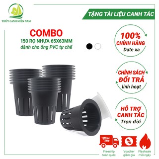 Bộ 150 Rọ nhựa trồng rau thủy canh cho ống PVC 90 | Rọ Thủy Canh Lỗ Khoét 55mm