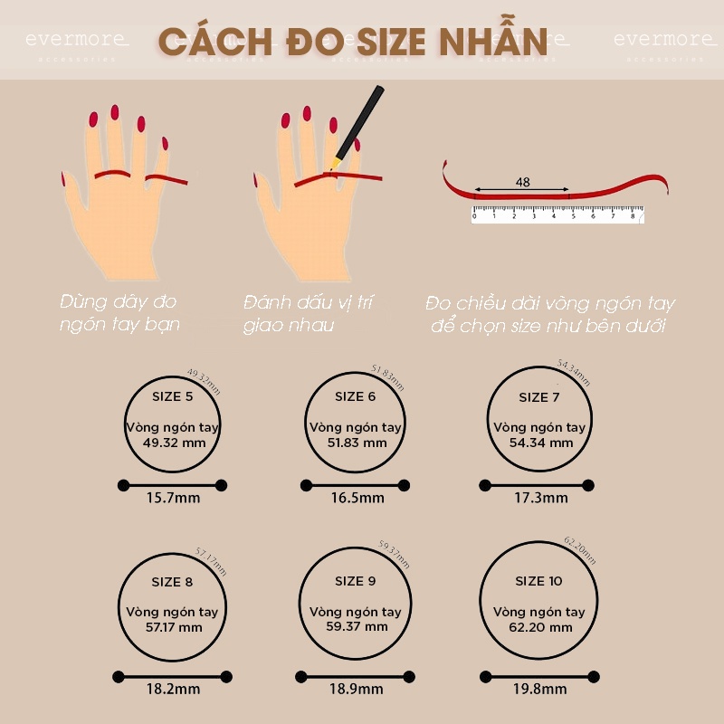 Nhẫn bạc EVERMORE, nhẫn bạc Ý 925 Little Crown dễ thương, minimalism - N051