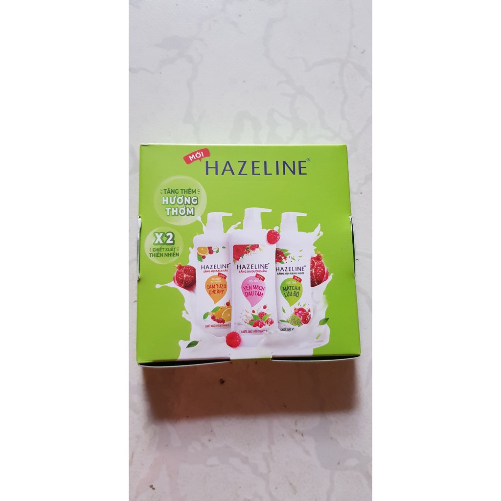 Set 6 gói Sữa tắm hazeline matcha lựu đỏ, yến mạch dâu tằm 4.5g