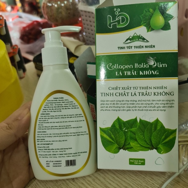 Dung Dịch Vệ Sinh Phụ Nữ Trầu Không Slim 150ML