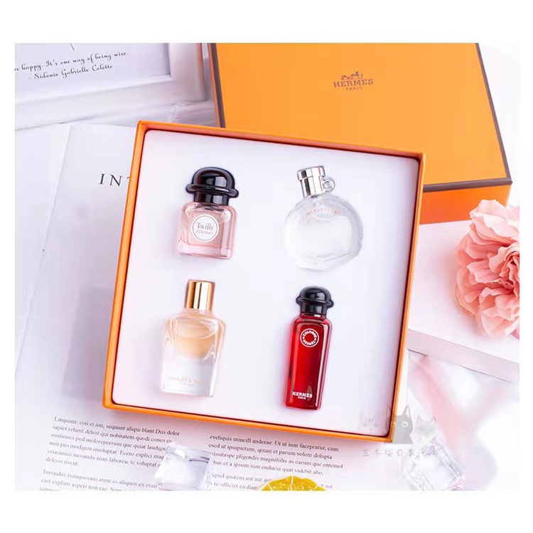 (Hàng Mới Về) Bộ 4 Lọ Nước Hoa Hermes Cổ Điển 7.5mlx4