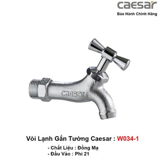 Vòi lạnh gắn tường caesar w034 và w034-1 phi 21