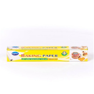 Giấy nến nướng bánh không thấm dầu mỡ 30cm*5m nhập khẩu Na Uy, EUfood Baking Paper Fat Free, tráng silicon chống dính