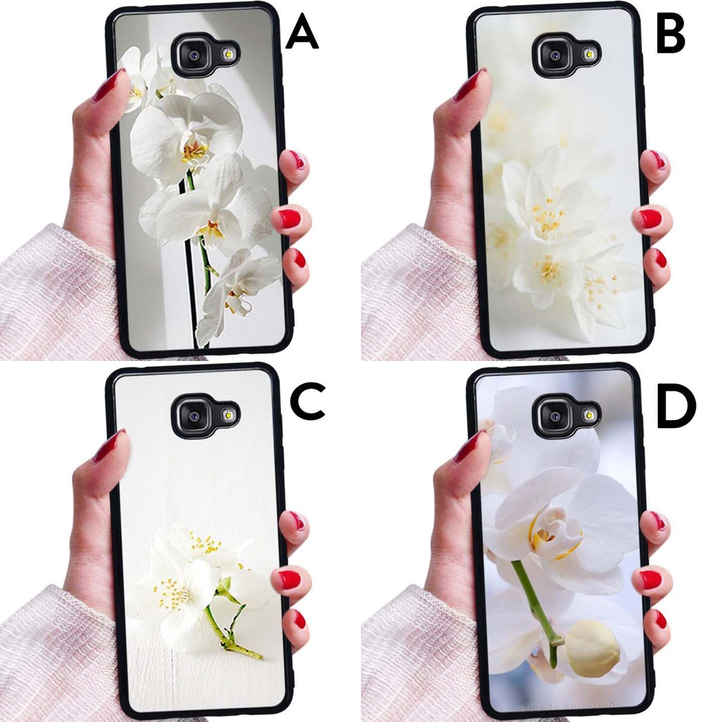 ỐP LƯNG DẺO SAMSUNG A5 2016 ĐỦ DÒNG HÌNH NỀN WHITE FLOWER NHẸ NHÀNG PHỦ BÓNG NHƯ GƯƠNG