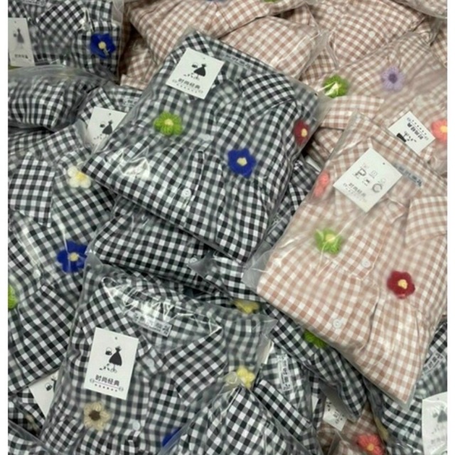 Đầm sơ mi babydoll mix hoa siêu xinh HÌNH THẬT CẬN CHẤT