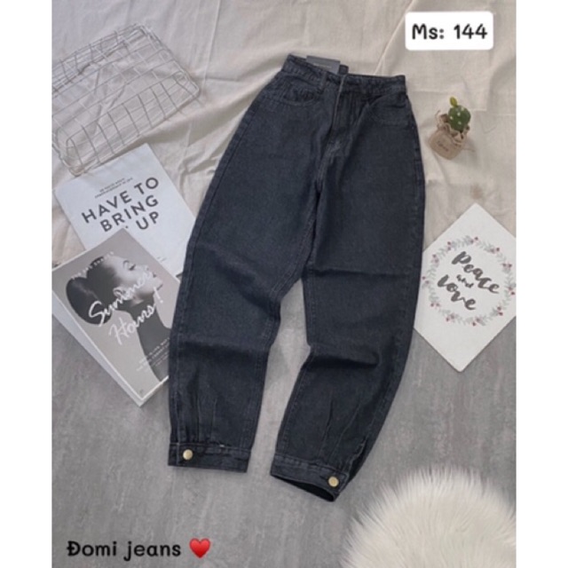 Quần baggy jean mã 146/160 khuy gấu, hình thật 100%