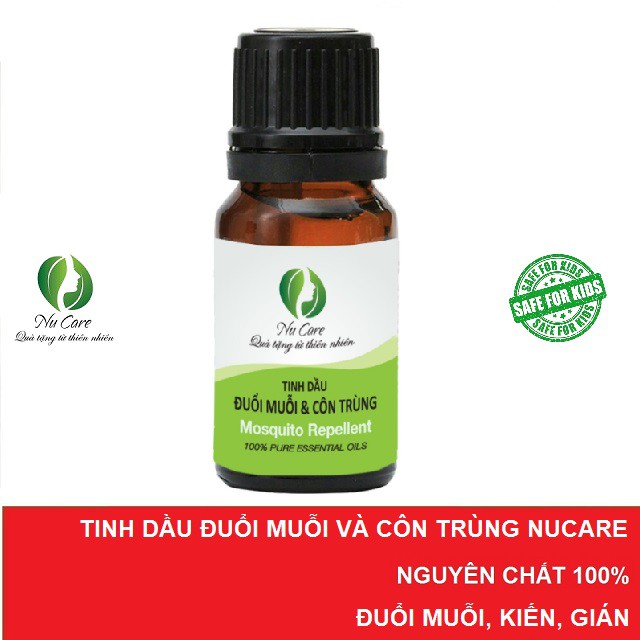 Tinh Dầu Đuổi Muỗi, kiến, côn trùng Nguyên chất, an toàn cho mẹ và bé NuCare 20ml