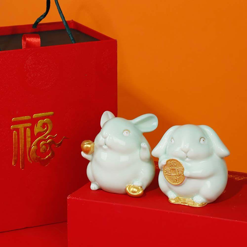 Tượng Thỏ May Mắn DIY Thời Trang Dùng Để Trang Trí