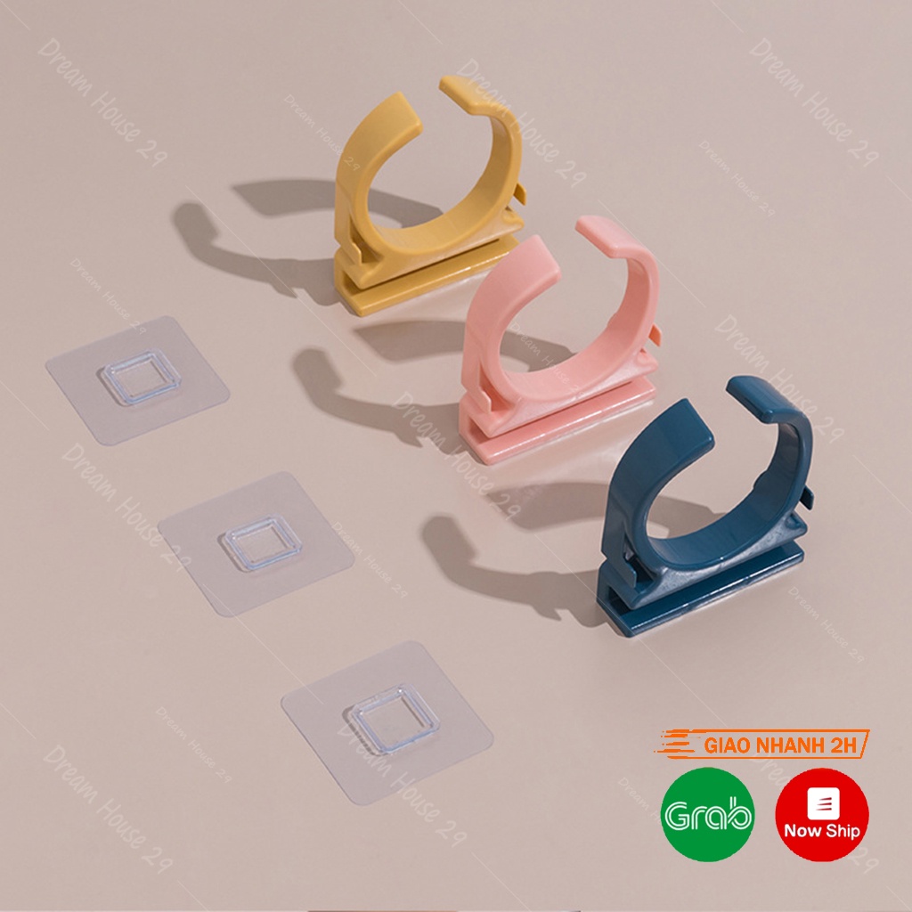 Giá đỡ máy sấy tóc gắn tường có móc giữ ổ cắm khay để điện thoại