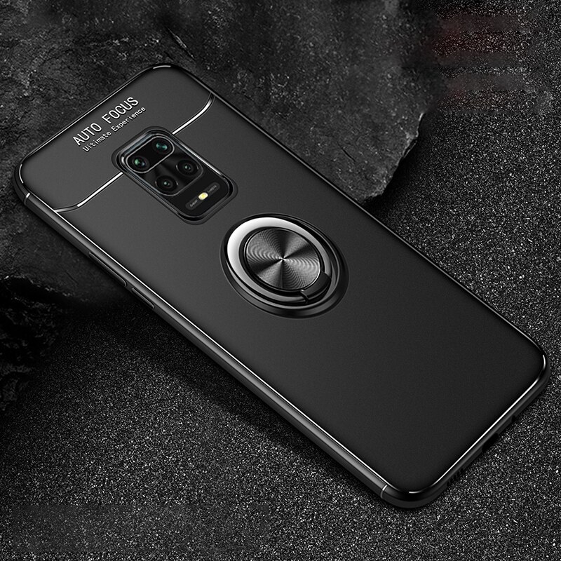 Ốp điện thoại silicon có nhẫn đỡ cho Xiaomi Redmi Note 9S Redmi Note 9 Pro Max