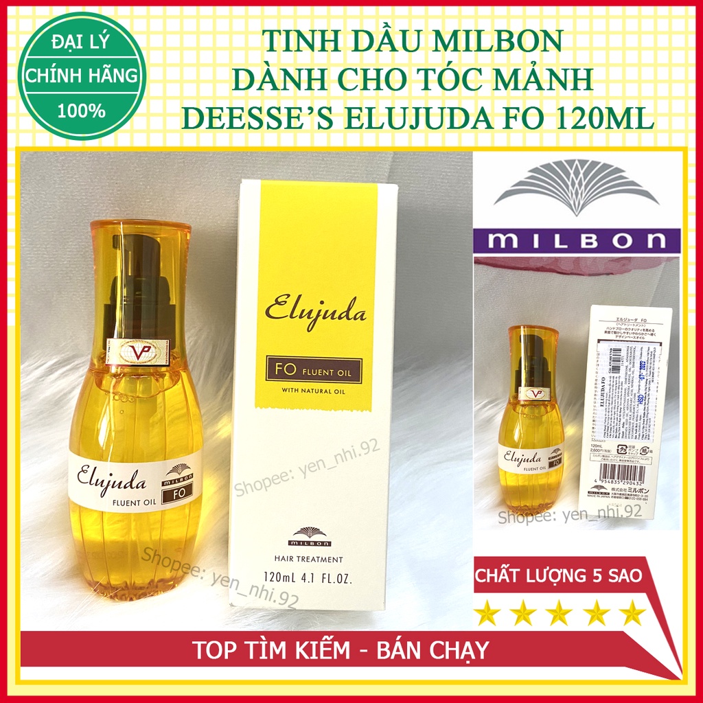 Tinh Dầu MILBON Dành Cho Tóc Mảnh DEESSE’S ELUJUDA FO 120ML