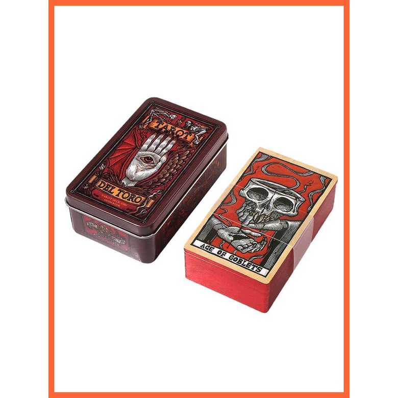 Mới Bộ Bài Tarot Del Toro 78 Lá Kèm Hộp Kim Loại