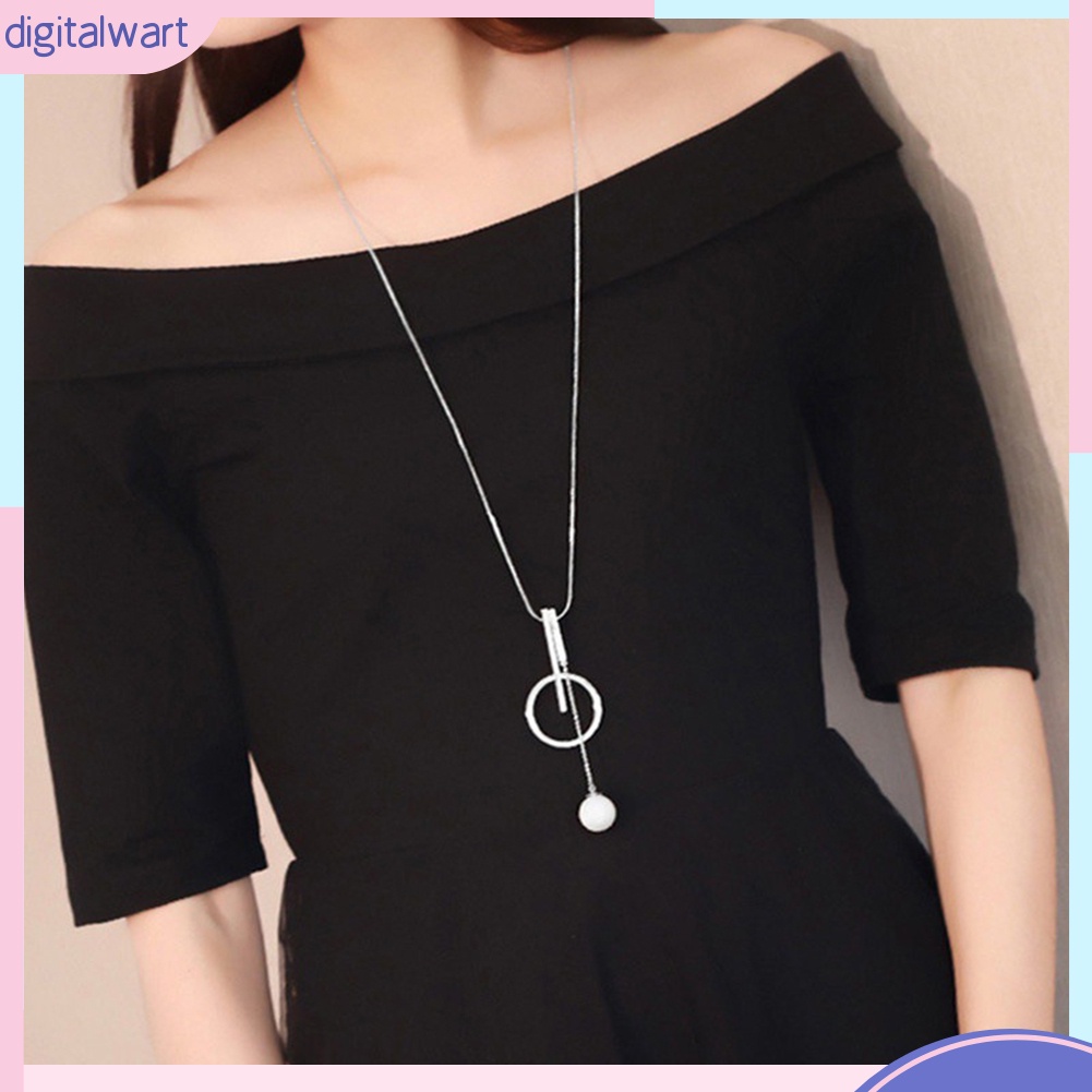 Vòng cổ Mặt Tròn Đính Ngọc Trai Nhân Tạo Thời Trang