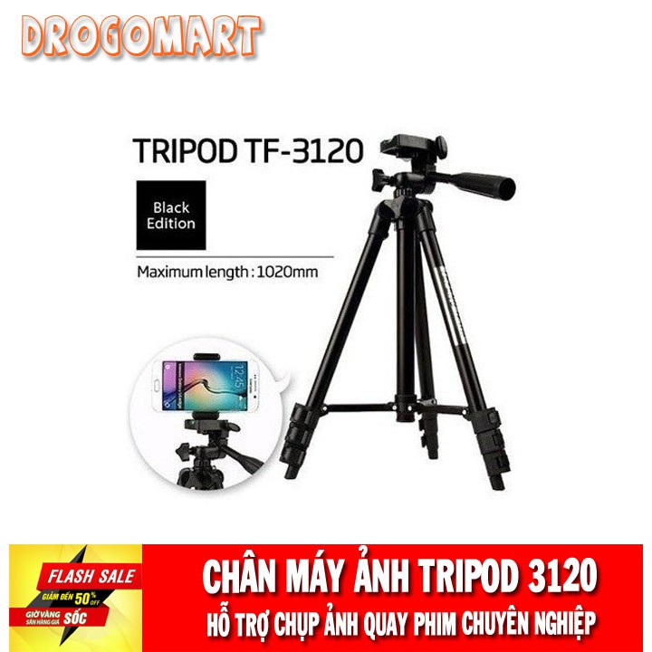 ( FREESHIP 99K ) Chân máy ảnh Tripod TF 3120 Hỗ trợ chụp ảnh chuyên nghiệp Bảo Hành Chính Hãng 1 đổi 1